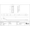Pewter 24" Hook & Band Hinge - Cranked (pair)