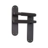 Connaught Knurled Lever on Backplate Latch Matt Black