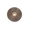 Reeded Round Backplate for Cupboard Knobs Aged Brass