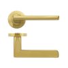 Zoo Hardware Venice lever on round rose - Favo Satin Brass
