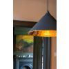 Smooth Brass Hockley Pendant in Soot