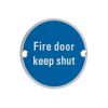 Zoo Hardware Signage - Fire Door Keep Shut - Satin Aluminium