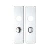 Zoo Hardware Spare Push on Bathroom Backplate for Aluminium including the Turn and release - Long Backplate - Satin