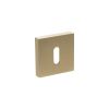 Senza Pari Key Escutcheons on Minimal Square Rose - Satin Brass (Pair)