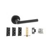 Atlantic Nebraska Door Pack Bundle (3" Latch, 3"x2" Hingesx3) - Matt Black