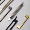 Millhouse Brass Empire Slim Cabinet Pull Handle on Backplate 320mm - Satin Brass