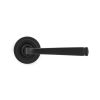 Aged Bronze Avon Round Lever on Rose Set (Art Deco) - Unsprung