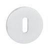 Tupai Rapido 5S Line Key Escutcheons on 5mm Slimline Round Rose - White (Pair)