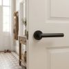 Complete Hex Door Handle Pack - Internal Doors - Matt Black - 64mm / 3-inch Hinges - JE-C2B-MB