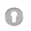 Tupai Rapido CurvaLine Euro Escutcheons on Round Rose - Satin Chrome (Pair)