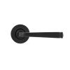Aged Bronze Avon Round Lever on Rose Set (Plain) - Unsprung