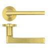 Zoo Hardware Varese Lever on Round Rose - PVD Satin Brass
