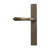 Burnished Brass Reeded Slimline Lever Latch Set