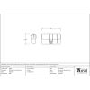 Aged Brass 30/30 5pin Euro Cylinder KA