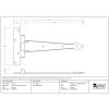 Beeswax 9" Arrow Head T Hinge (pair)