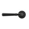 Matt Black Hammered Newbury Lever on Rose Set (Beehive)