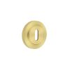 Burlington Standard Keyway Escutcheons Knurled Rose Satin Brass - By Frelan Hardware - BUR-60SB-75SB