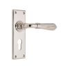 Regency Lever on Backplate Euro Polished Nickel