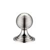 Zoo Hardware Queen Anne Ringed Knob 32mm rose dia. - Nickel
