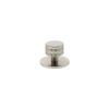 Millhouse Brass Chrysler Diamond Round Cabinet Knob Handle on Backplate - Satin Nickel