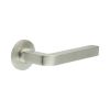 CR-104 Satin Stainless Steel  Sprung Round Rose Door Handle - By Frelan Hardware - CR-104A1SSS