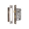2.5" CE 3 Lever Mortice Sash Lock FD60 - Aged Brass