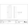 Aged Brass 250mm Plain Rectangular Pull