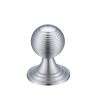 Zoo Hardware Queen Anne Ringed Knob 32mm rose dia. - Satin
