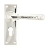 Polished Nickel Hammered Newbury Lever Euro Lock Set