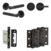 Complete Venice Door Handle Pack - Bathroom - Black - By Frelan Hardware - JE-F5B2-MB