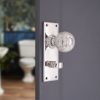 Beehive Knob on Backplate Bathroom Polished Nickel