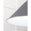 White Gloss Hockley Pendant in Bluff