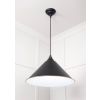 White Gloss Hockley Pendant in Elan Black