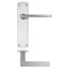 Zoo Hardware Leon lever on latch backplate - Satin Chrome