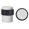 Zoo Hardware Door Stop Floor Mounted - Round Collared Flat Top 35mm dia - White