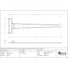 Pewter 18" Penny End T Hinge (pair)
