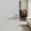 Tupai Rapido 5S Line Torrao Lever Door Handle on 5mm Slimline Round Rose - White (Pair)