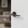 Forme Milly Lever Door Handle on Minimal Round Rose - Urban Bronze (Pair)
