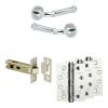 Complete Classic Door Handle Pack - Internal Doors - Polished Chrome - 76mm / 4-inch Hinges - JE-A3A-PC