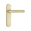 Connaught Knurled Lever on Backplate Latch Satin Brass