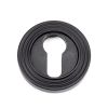 Matt Black Round Euro Escutcheon (Beehive)