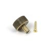 Aged Brass Brompton Cabinet Knob - 32mm (No rose)