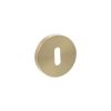 Senza Pari Key Escutcheons on Minimal Round Rose - Satin Brass (Pair)