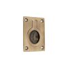 Ring Pull Square Flush Antique Brass