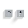 Valli Turn & Release Push-on Square Rosette - Polished Chrome PVD