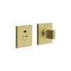 CR-802 Satin Brass Thumb Turn & Lock Square Rose w/ Indicator - By Frelan Hardware - CR-802BK7SB
