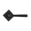 Aged Bronze Avon Round Lever on Rose Set (Square) - Unsprung