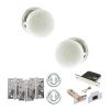 Old English Skipton Door Knob Pack (Lock Set - 3" Latch & Deadlock, 4" Fire Rated Hinges x3) - Polished Chrome