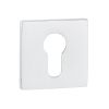 Tupai Rapido 5S Line Euro Escutcheons on 5mm Slimline Square Rose - White (Pair)