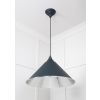 Hammered Nickel Hockley Pendant in Soot